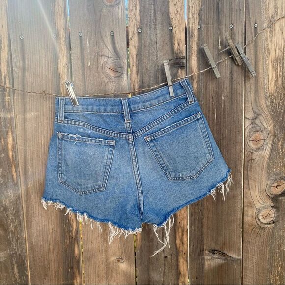 Reformation Denim Blue Women's Shorts size 24 - Picture 4 of 8